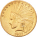 Stati Uniti, Indian Head, $10, Eagle, 1911, U.S. Mint, Denver, BB, Oro, KM:130