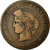 Moneta, Francja, Cérès, 10 Centimes, 1883, Paris, VF(20-25), Bronze, KM:815.1