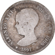 Coin, Spain, Peseta, 1891