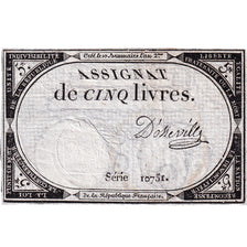 France, 5 Livres, An 2, SERIE 10751, EF(40-45), KM:A76, Lafaurie:171