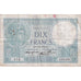 France, 10 Francs, Minerve, 1939, A.81589, TB, Fayette:7.24, KM:84