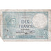 France, 10 Francs, Minerve, 1939, Y.72220, TB, Fayette:7.7, KM:84