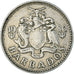 Moneda, Barbados, 25 Cents, 1980