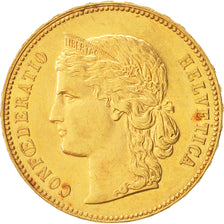 Switzerland, 20 Francs, 1896, Bern, AU(55-58), Gold, KM:31.3