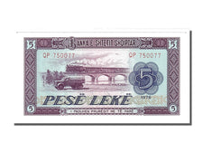 Biljet, Albanië, 5 Lekë, 1976, NIEUW