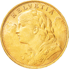 Schweiz, 20 Francs, 1922, Bern, AU(55-58), Gold, KM:35.1