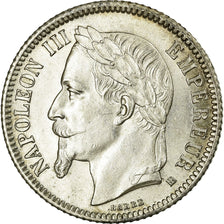 Coin, France, Napoleon III, Napoléon III, Franc, 1866, Paris, AU(55-58)