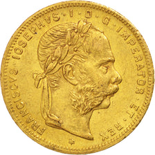 Österreich, Franz Joseph I, 8 Florins-20 Francs, 1880, AU(50-53), Gold, KM:2269