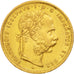 Österreich, Franz Joseph I, 8 Florins-20 Francs, 1889, AU(50-53), Gold, KM:2269