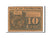 Banknot, Francja, Tourcoing, 10 Centimes, 1915, VF(30-35), Pirot:59-3236