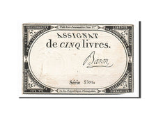 France, 5 Livres, 1793, Baron, KM:A76, 1793-10-31, EF(40-45), Lafaurie:171