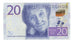 Biljet, Zweden, 20 Kronor, 2015, NIEUW