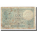 France, 10 Francs, Minerve, 1939, platet strohl, 1939-11-02, B+, Fayette:7.14