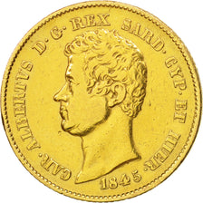 Italien Staaten, SARDINIA, Carlo Alberto, 20 Lire, 1845,Torino,EF(40-45),KM131.1