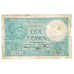 Francia, 10 Francs, Minerve, 1940, W.78455, D, Fayette:7.18, KM:84