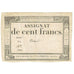 France, 100 Francs, 1795, SERIE 172 NUMÉRO 1941, TTB, KM:A78, Lafaurie:173