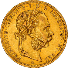 Moneta, Austria, Franz Joseph I, 8 Florins-20 Francs, 1880, AU(50-53), Złoto