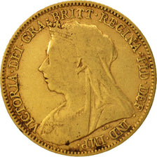 Great Britain, Victoria, 1/2 Sovereign, 1898, VF(30-35), Gold, KM:784