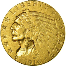 Munten, Verenigde Staten, Indian Head, $5, Half Eagle, 1914, U.S. Mint