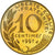 Moneta, Francja, Marianne, 10 Centimes, 1997, Paris, Proof, MS(65-70)