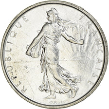 Moneda, Francia, Semeuse, 5 Francs, 1963, Paris, EBC+, Plata, KM:926