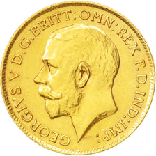 Great Britain, George V, 1/2 Sovereign, 1911, EF(40-45), Gold, KM:819