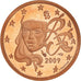 Francja, Euro Cent, 2009, Paris, Proof / BE, MS(65-70), Miedź platerowana