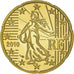 France, 20 Euro Cent, 2010, Paris, Proof, MS(65-70), Brass, KM:1411