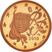 Francja, Euro Cent, 2010, Paris, Proof / BE, MS(65-70), Miedź platerowana