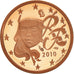 França, Euro Cent, 2010, Paris, BE, MS(65-70), Aço Cromado a Cobre, Gadoury:1