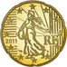 France, 20 Euro Cent, 2011, Paris, Proof / BE, MS(65-70), Brass, Gadoury:5a