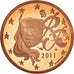 Francja, 5 Euro Cent, 2011, Paris, Proof / BE, MS(65-70), Miedź platerowana