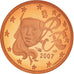 França, Euro Cent, 2007, Paris, BE, MS(65-70), Aço Cromado a Cobre, KM:1282