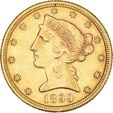 Münze, Vereinigte Staaten, Coronet Head, $5, Half Eagle, 1899, U.S. Mint, San