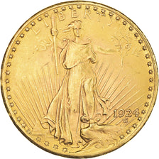 Moeda, Estados Unidos da América, $20, Double Eagle, 1924, Philadelphia