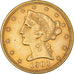 Moneda, Estados Unidos, Coronet Head, $5, Half Eagle, 1903, U.S. Mint