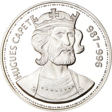 Francja, Medal, Roi de France, Hugues Capet, Historia, MS(65-70), Srebro