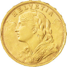 Münze, Schweiz, 20 Francs, 1927, Bern, VZ, Gold, KM:35.1