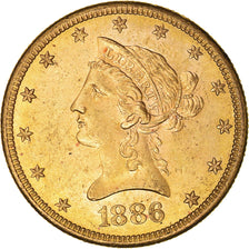 Munten, Verenigde Staten, Coronet Head, $10, Eagle, 1886, San Francisco, PR