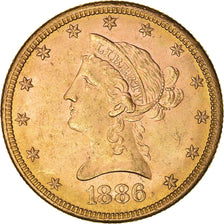 Moneda, Estados Unidos, Coronet Head, $10, Eagle, 1886, San Francisco, EBC, Oro