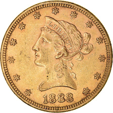 Coin, United States, $10, Eagle, 1888, Philadelphia, EF(40-45), Gold