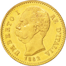 Italia, Umberto I, 20 Lire, 1882, Rome, EBC+, Oro, KM:21