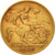 Gran Bretaña, Edward VII, 1/2 Sovereign, 1910, MBC, Oro, KM:804