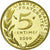 Munten, Frankrijk, Marianne, 5 Centimes, 2000, Paris, FDC, Aluminum-Bronze