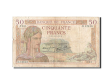 France, 50 Francs, 50 F 1934-1940 ''Cérès'', 1940, KM #85b, 1940-02-29, F(12-15)