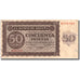 Biljet, Spanje, 50 Pesetas, 1936, 1936-11-21, KM:100a, TTB