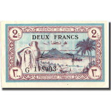 Nota, Tunísia, 2 Francs, 1943, 1943-07-15, KM:56, UNC(60-62)