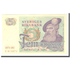 Biljet, Zweden, 5 Kronor, 1974, 1974, KM:51d, TTB