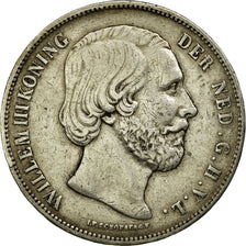 Coin, Netherlands, William III, 2-1/2 Gulden, 1858, EF(40-45), Silver, KM:82