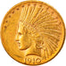 Coin, United States, Indian Head, $10, Eagle, 1910, U.S. Mint, Denver